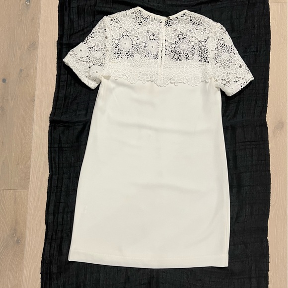 Wayf White Dress with Floral Lace Yoke - Picture 9 of 13